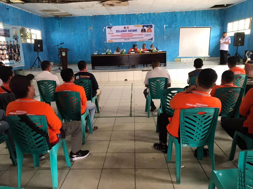 Sosialisasi Forum Pengurangan Resiko Bencana PRB dan Desa Tangguh Kecamatan Tirawuta.