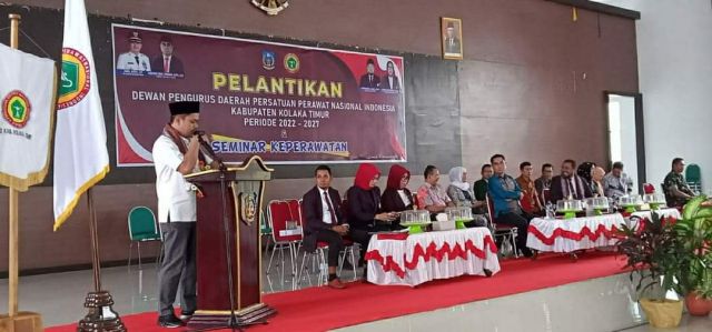 Pelantikan Dewan Pengurus Daerah Persatuan Perawat Nasional Indonesia Kabupaten Kolaka Timur Priode 2022-2027 Dan Seminar Keperawatan. 