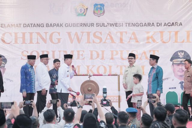 Gubernur Sultra Resmikan Wisata Kuliner Sorume Koltim