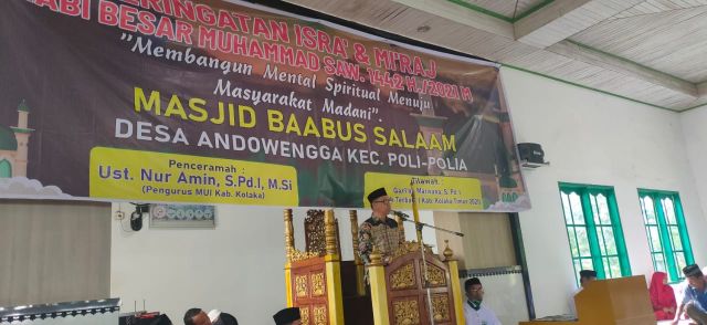 Bupati dan Wakil Bersama Masyarakat Andowengga Peringati Isra Mi’raj