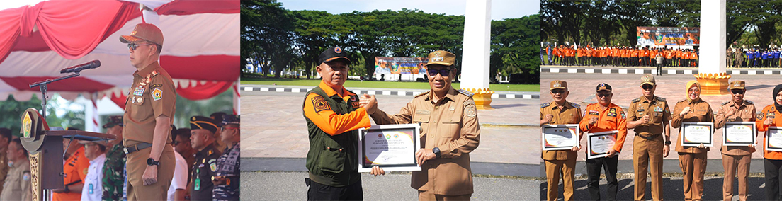 Bupati Koltim Hadiri Apel Siaga dan Simulasi Bencana Gempa Bumi dan Tsunami Tingkat Provinsi Sultra
