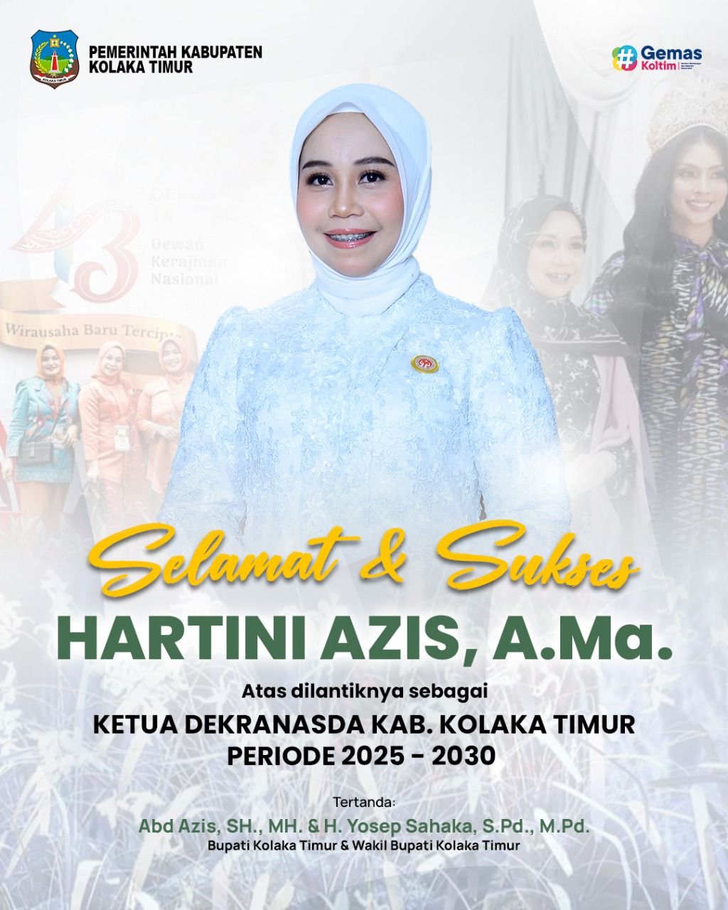  Selamat dan Sukses atas Dilantiknya sebagai Ketua Dekranasda Kabupaten Kolaka Timur Periode 2025-2030