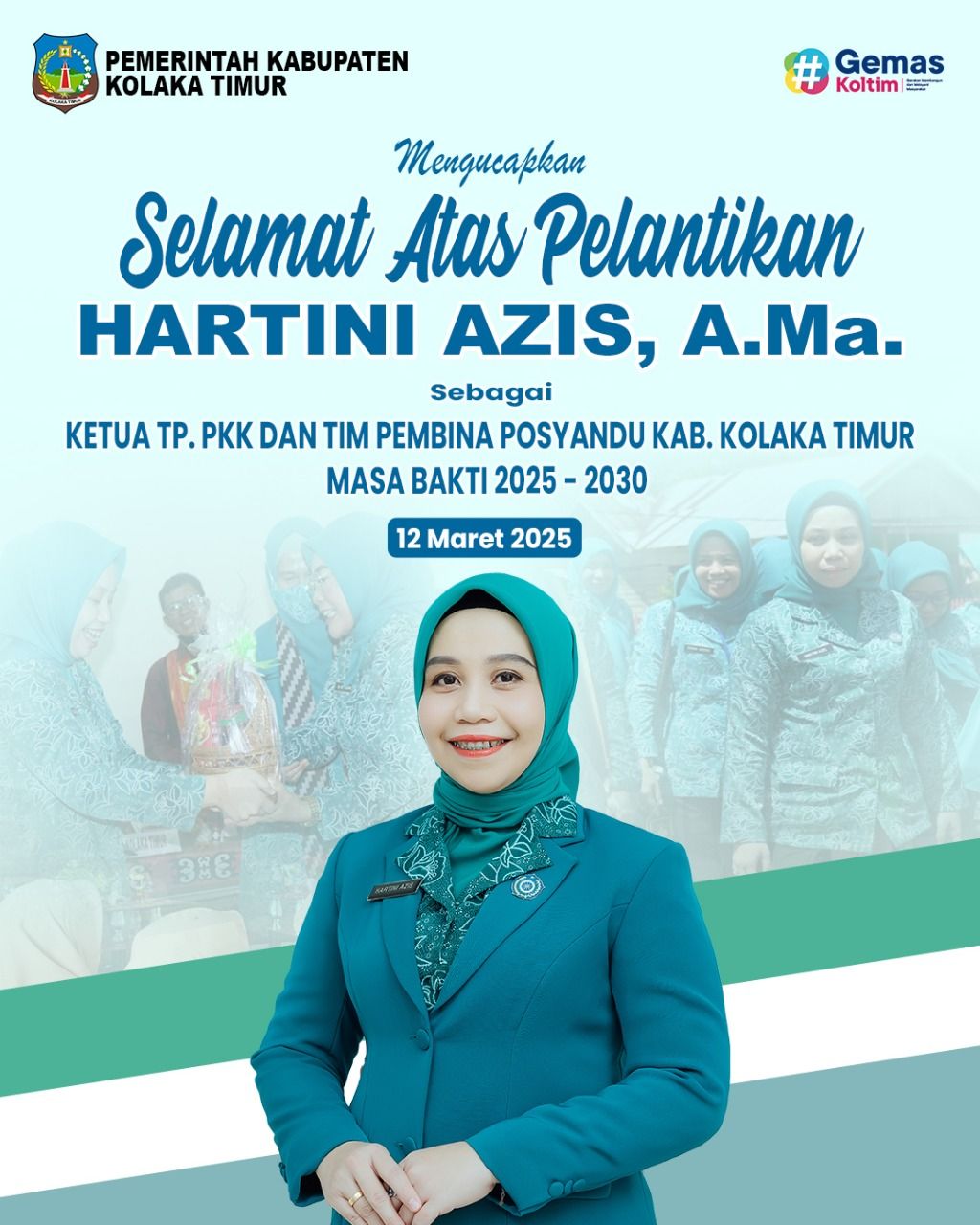 Selamat dan Sukses atas Dilantiknya sebagai Ketua TP. PKK dan Pembina Posyandu Kabupaten Kolaka Masa Bakti 2025-2030