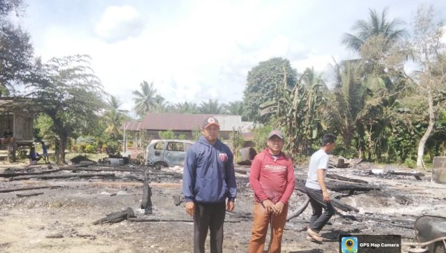 Satu Unit Rumah Terbakar di Ulundoro, Pemda Sigap Beri Bantuan