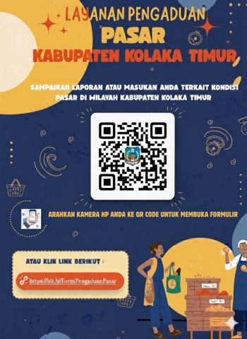 Layanan bagi masyarakat untuk menyampaikan pengaduan seputar Pasar di Kabupaten Kolaka Timur
