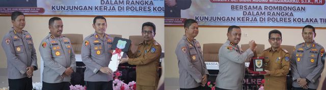 Kapolda Sultra Lakukan Kunjungan Kerja ke Polres Koltim, Pemda Serahkan Kendaraan Operasional