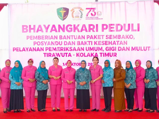 Ketua Bhayangkari Daerah Sultra Kunjungi Kolaka Timur, TP PKK Sambut dengan Hangat