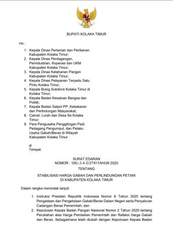 Pemkab Kolaka Timur Tegaskan Komitmen Lindungi Petani