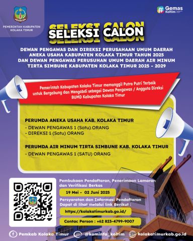 Seleksi Dewas dan Direksi Perumda Aneka Usaha Kolaka Timur dan Dewas Perumda Air Minum Tirta Simbune
