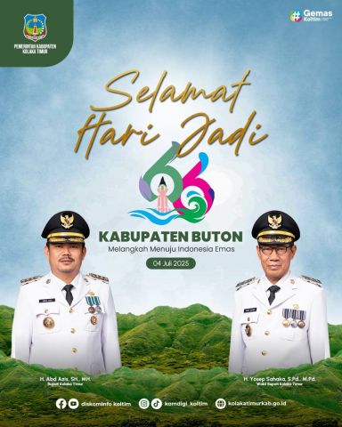 Selamat Hari Jadi Kabupaten Buton ke 66 Tahun 2025