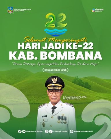 Selamat Hari Jadi Ke-22 Kabupaten Bombana 2025