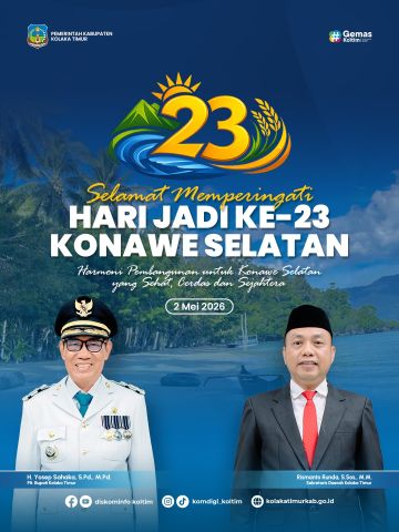 Selamat Memperingati Hari Jadi ke-23 Kabupaten Konawe Selatan