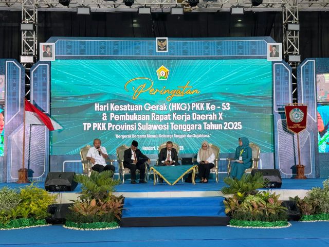 Plt. Ketua TP-PKK Kolaka Timur Hadiri HKG PKK Ke-53 dan Rakerda X TP-PKK Sultra 2025