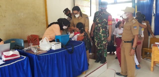 SDN 1 Gunung Jaya Kebut Vaksinasi Anak