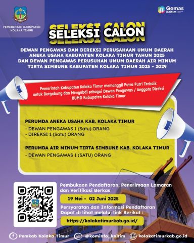 Seleksi Dewas dan Direksi BUMD dan PDAM Kabupaten Kolaka Timur tahun 2025